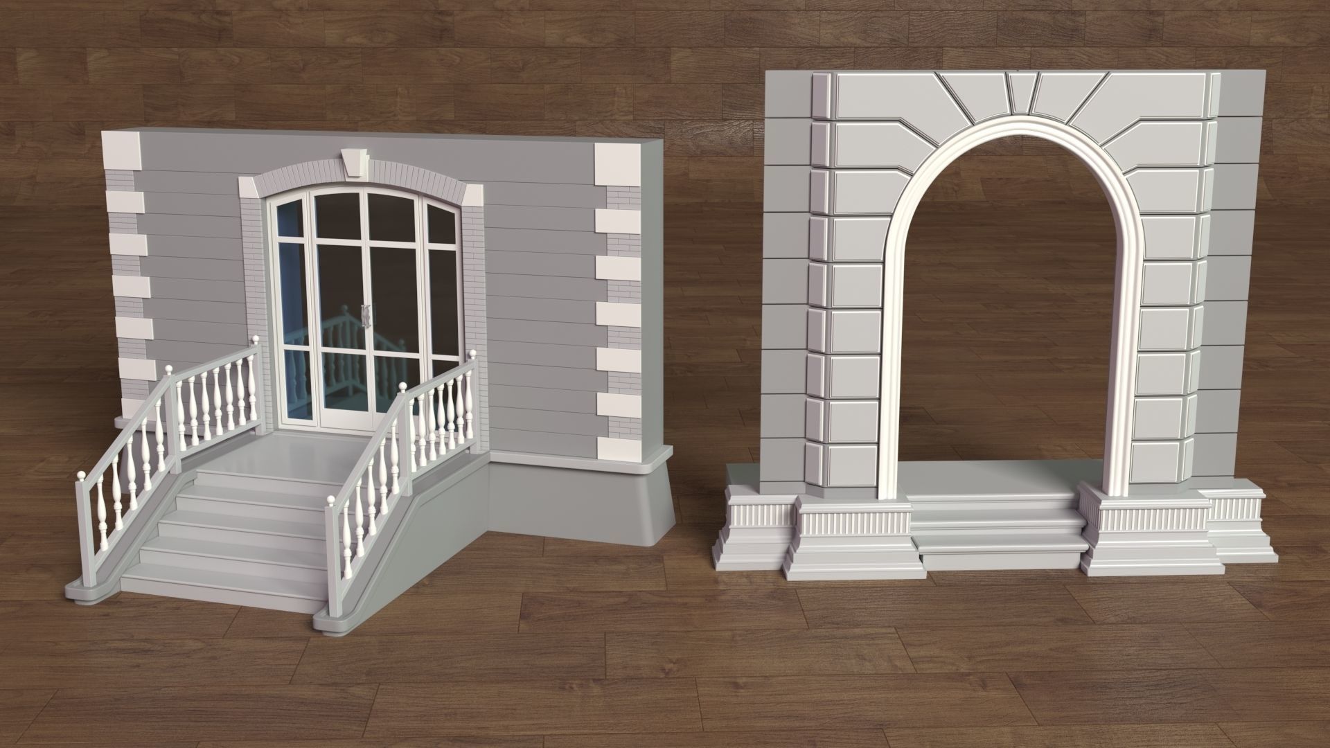 Building Facade Collection 2 - 25 pieces 3D model_3