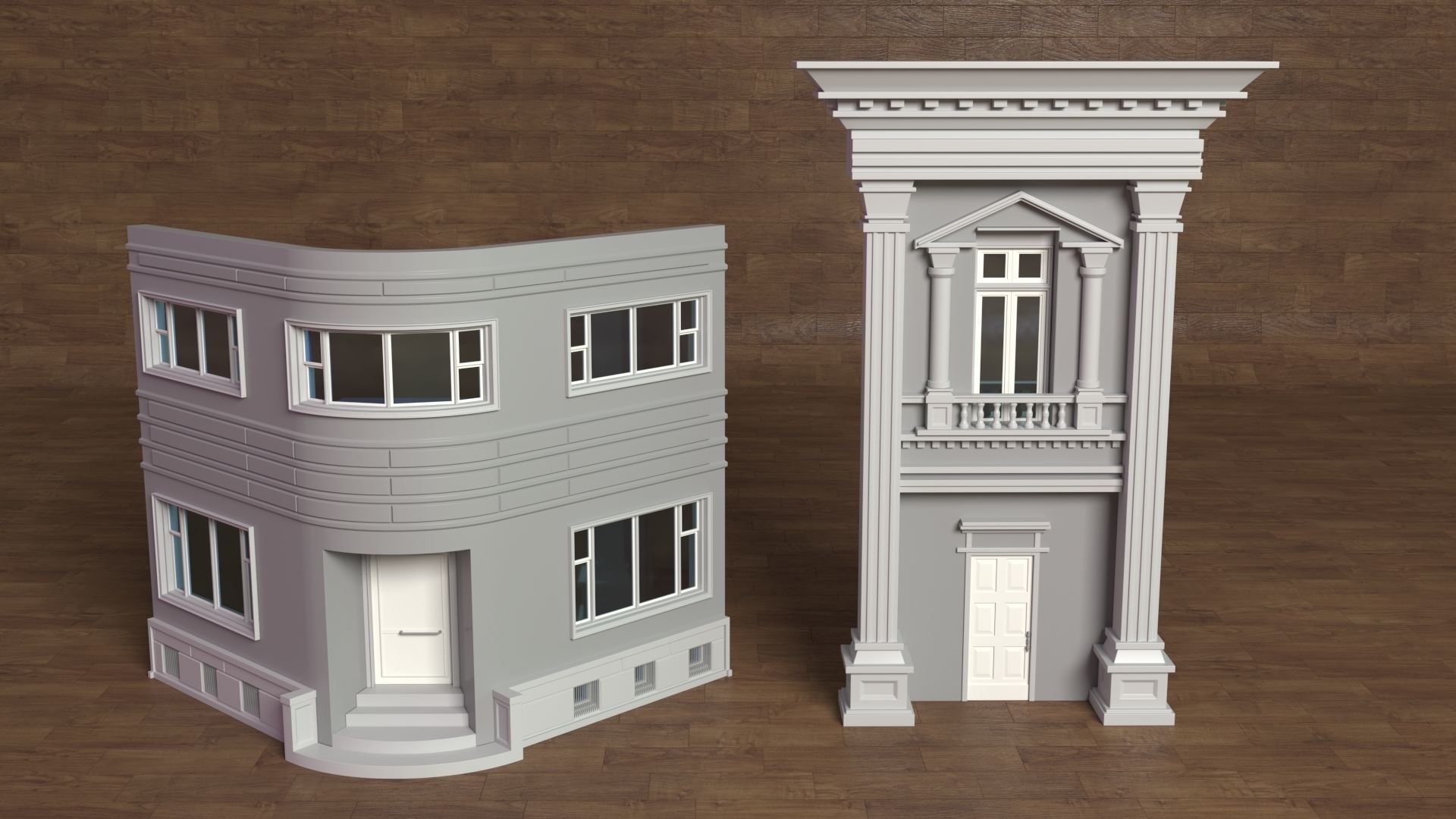 Building Facade Collection 2 - 25 pieces 3D model_2