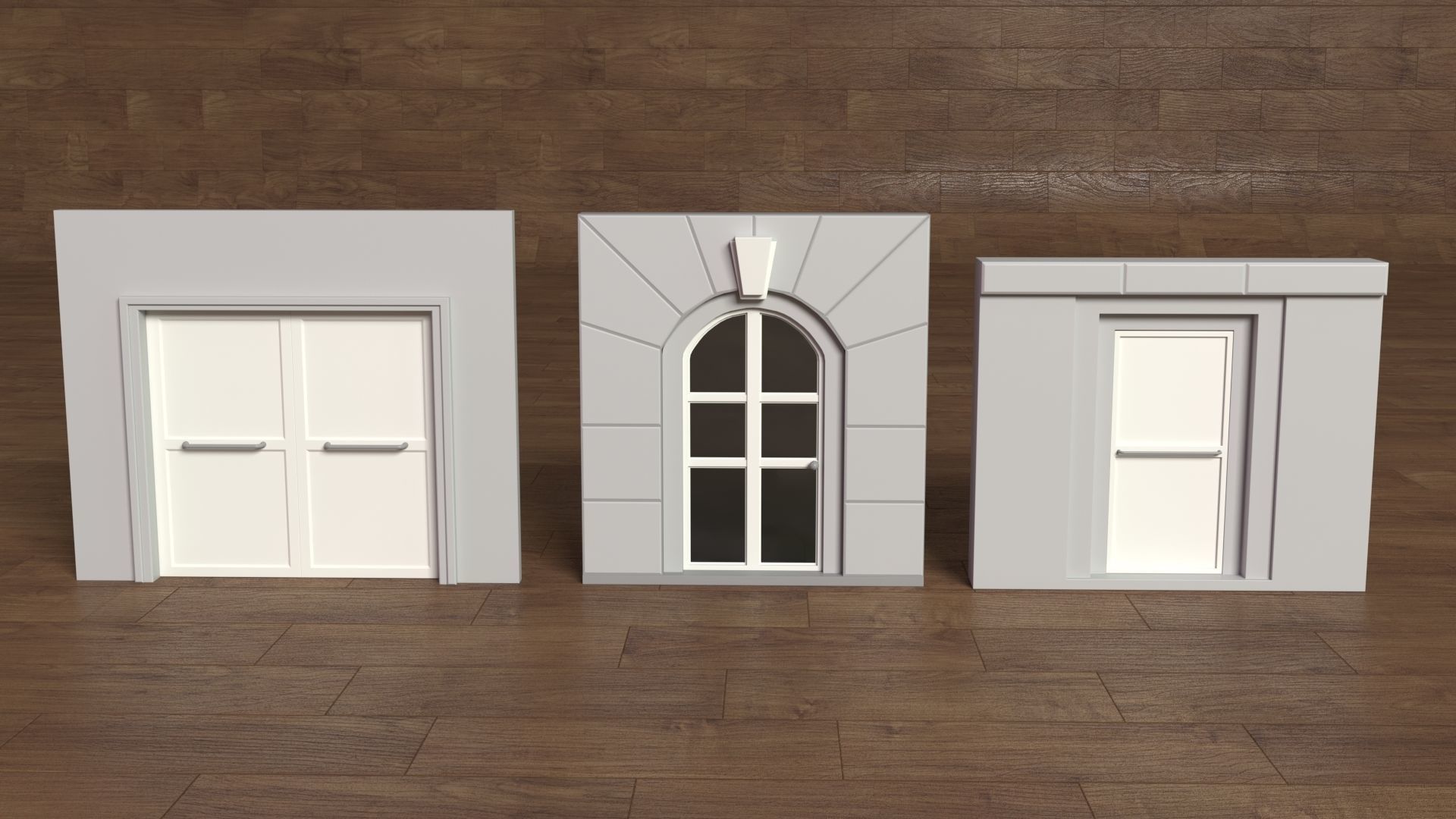 Building Facade Collection 2 - 25 pieces 3D model_12