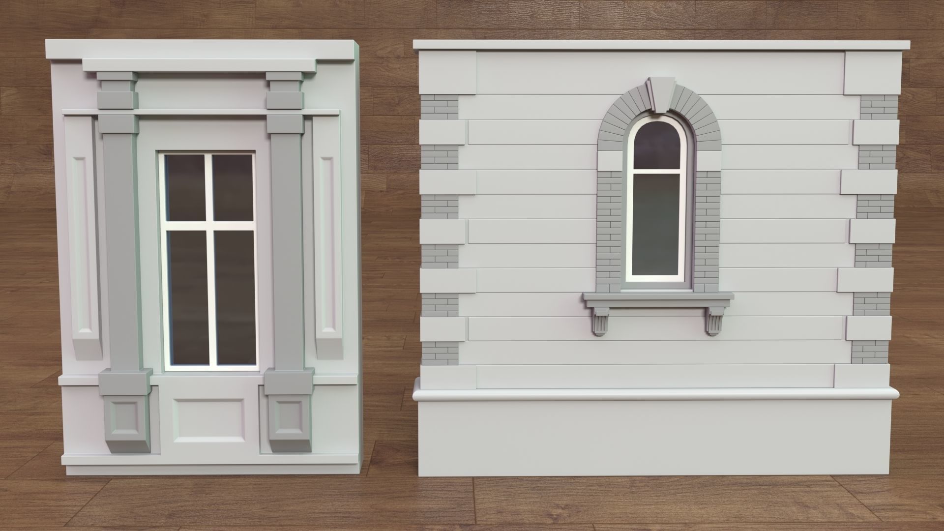 Building Facade Collection 4 - 34 pieces 3D model_10