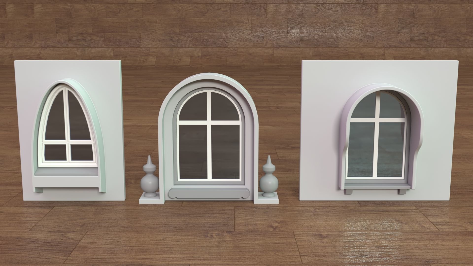 Building Facade Collection 4 - 34 pieces 3D model_15