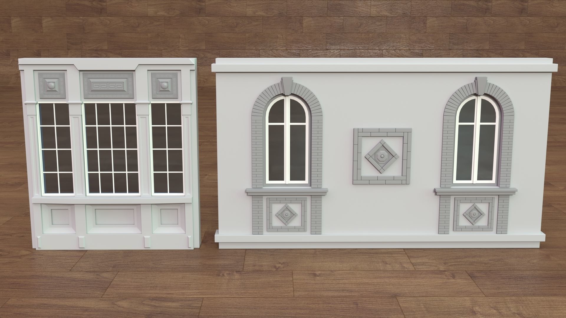 Building Facade Collection 4 - 34 pieces 3D model_6