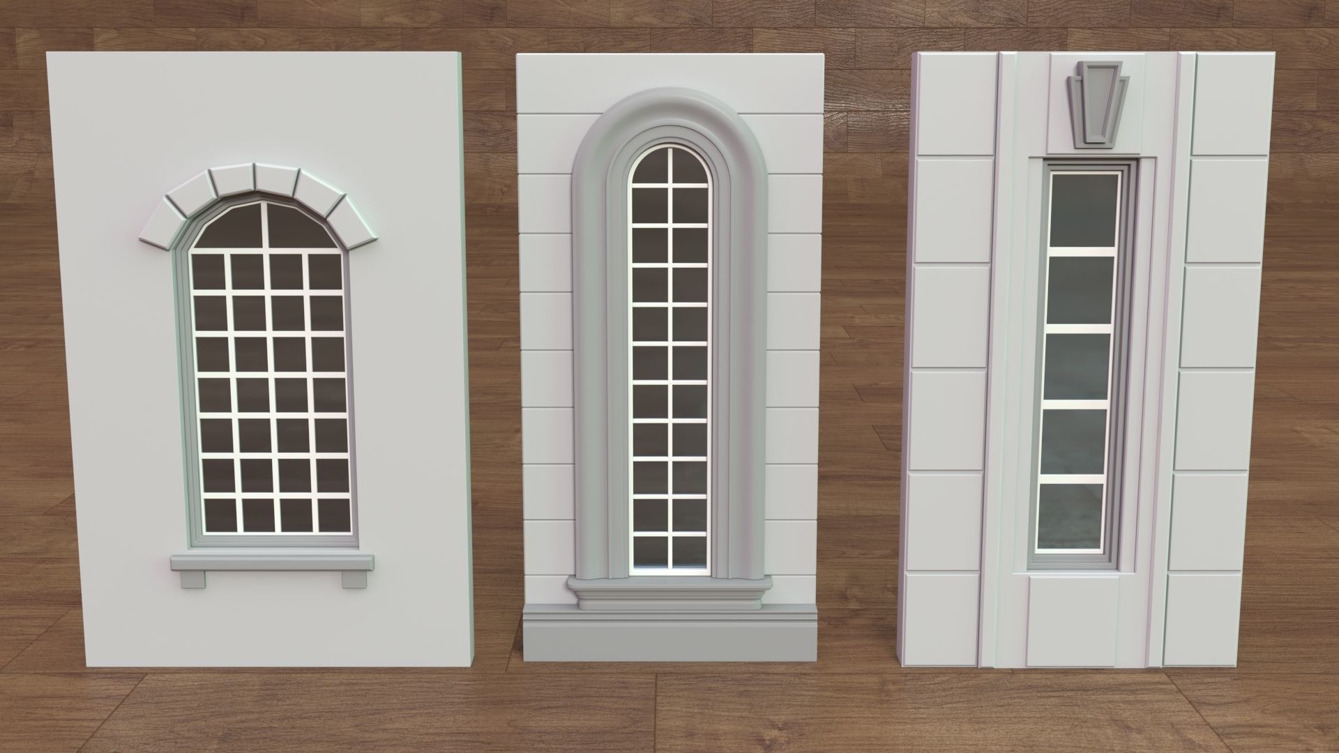 Building Facade Collection 4 - 34 pieces 3D model_12