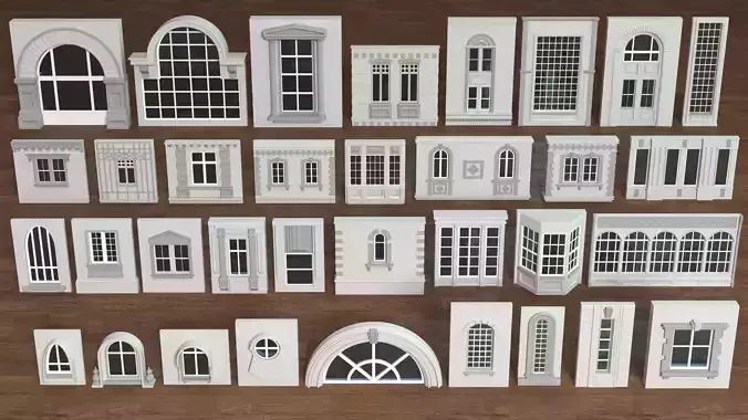Building Facade Collection 4 - 34 pieces