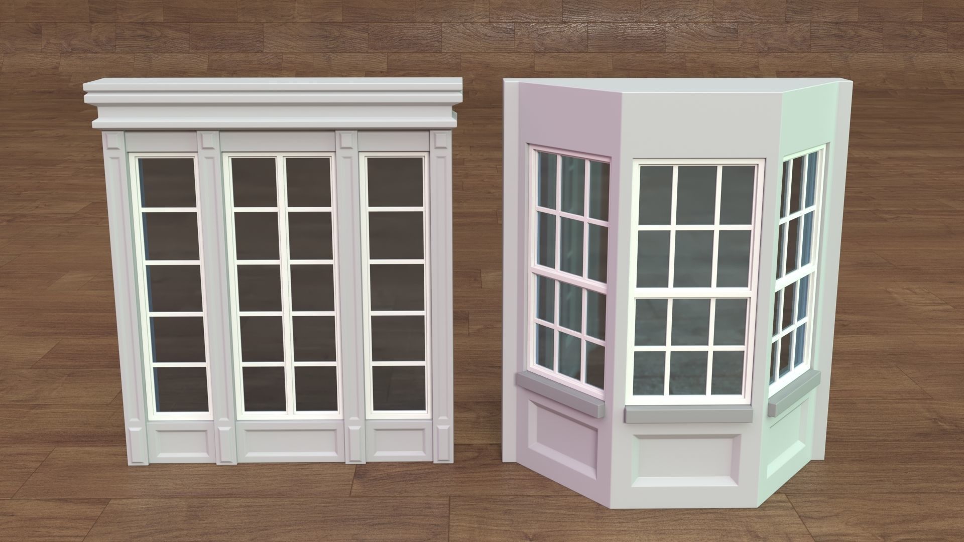 Building Facade Collection 4 - 34 pieces 3D model_11