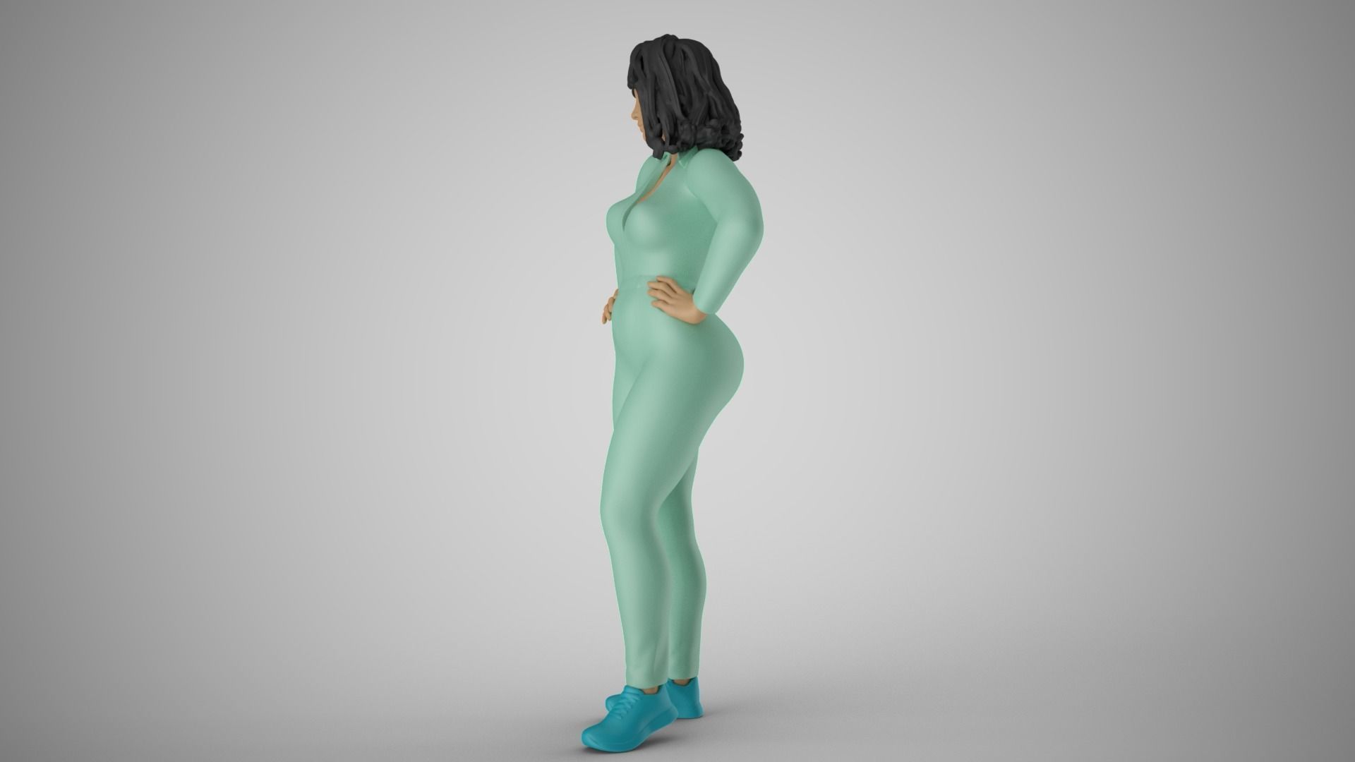 Unmotivated Woman 3D print model_10