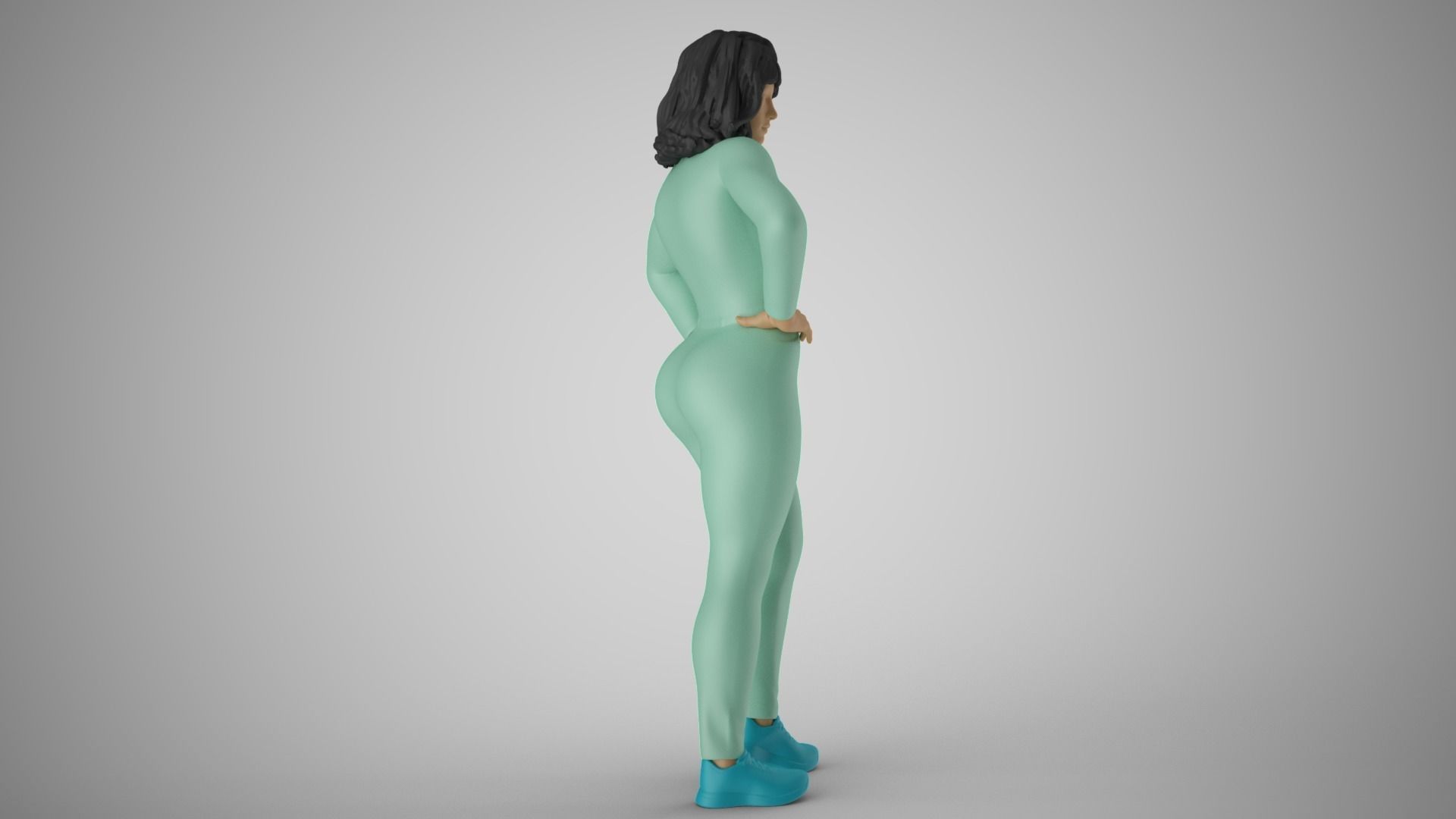 Unmotivated Woman 3D print model_6
