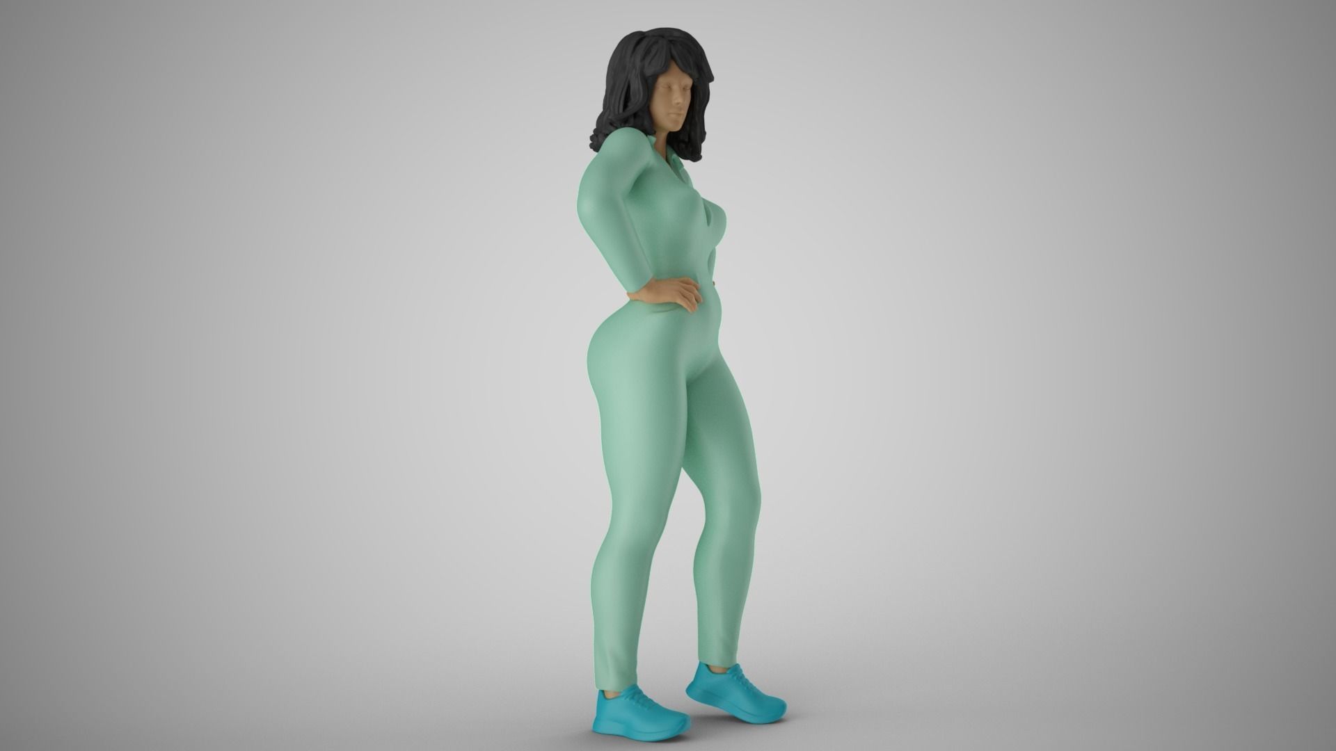 Unmotivated Woman 3D print model_5