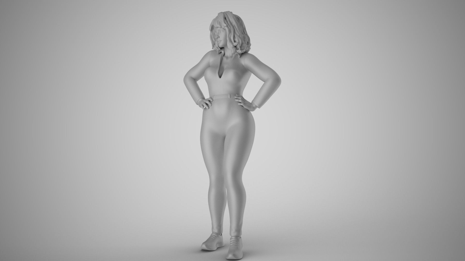 Unmotivated Woman 3D print model_2