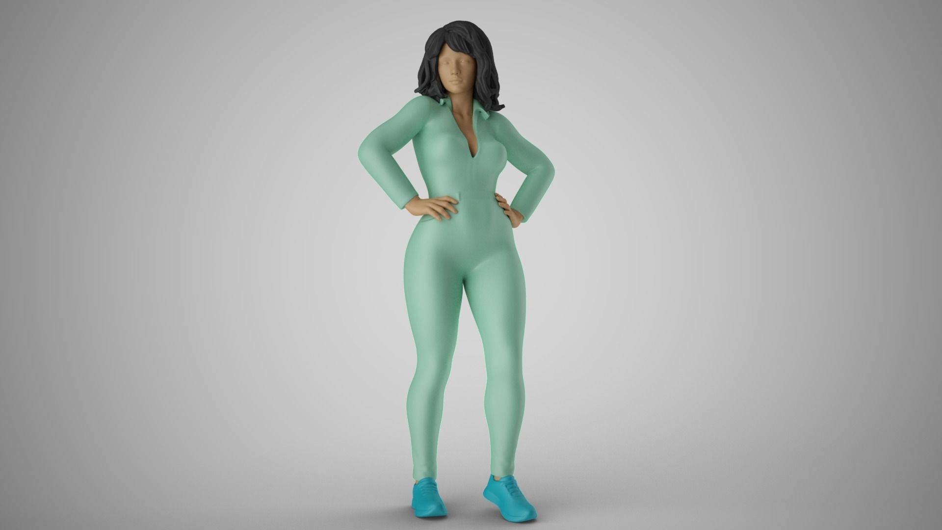 Unmotivated Woman 3D print model_4