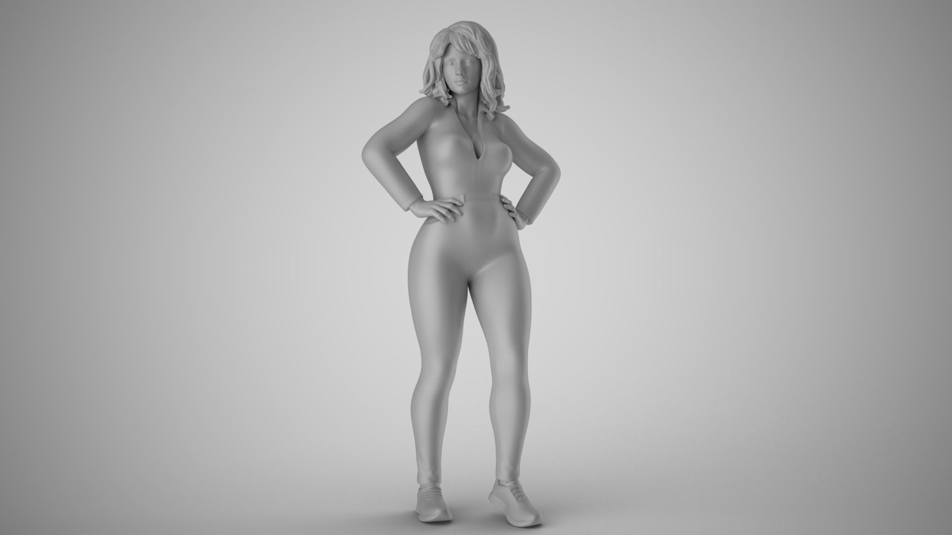 Unmotivated Woman 3D print model_3