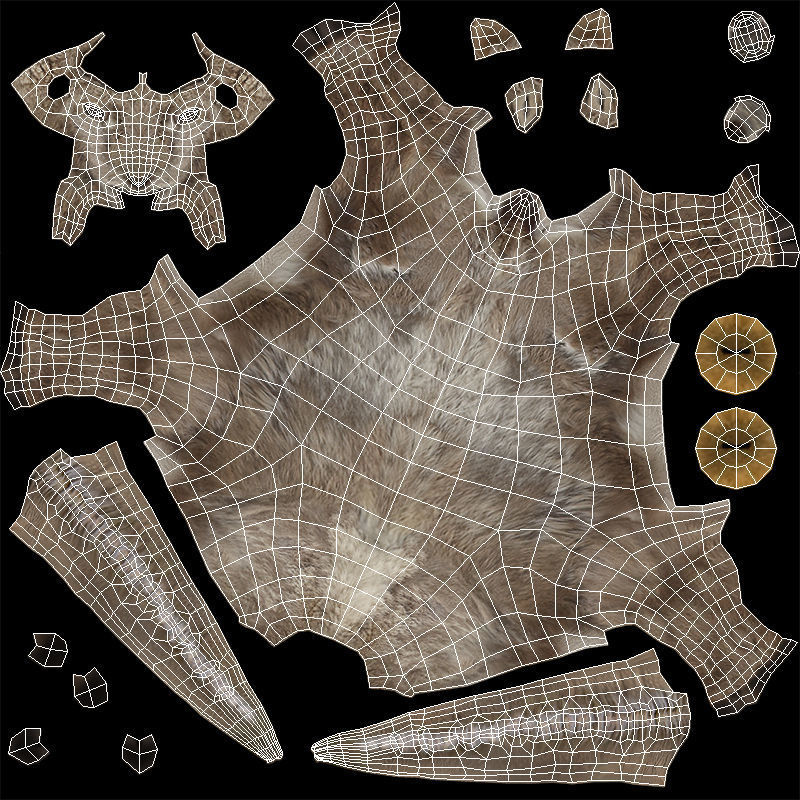 Alpine Ibex Low-poly 3D model_9