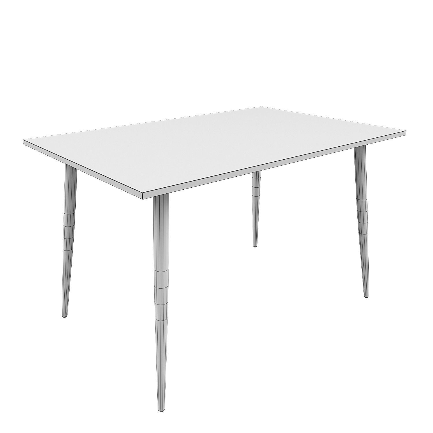 Wilma Homifab Rectangular Dining Table 3D model_1