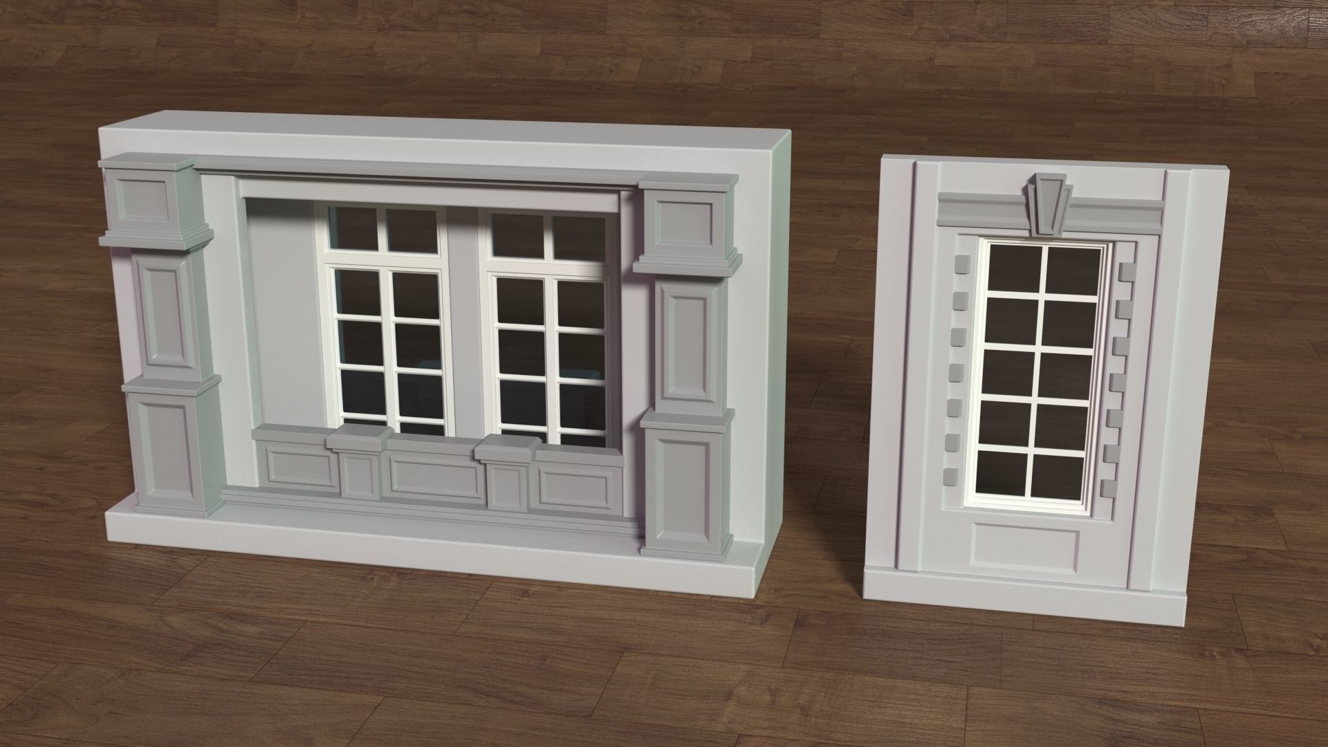 Building Facade Collection 5 - 35 pieces 3D model_5