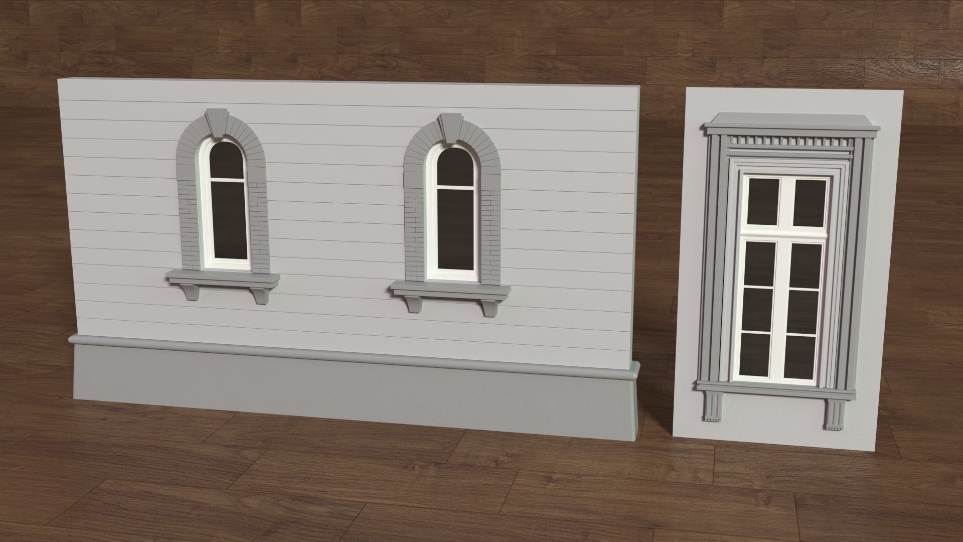 Building Facade Collection 5 - 35 pieces 3D model_6