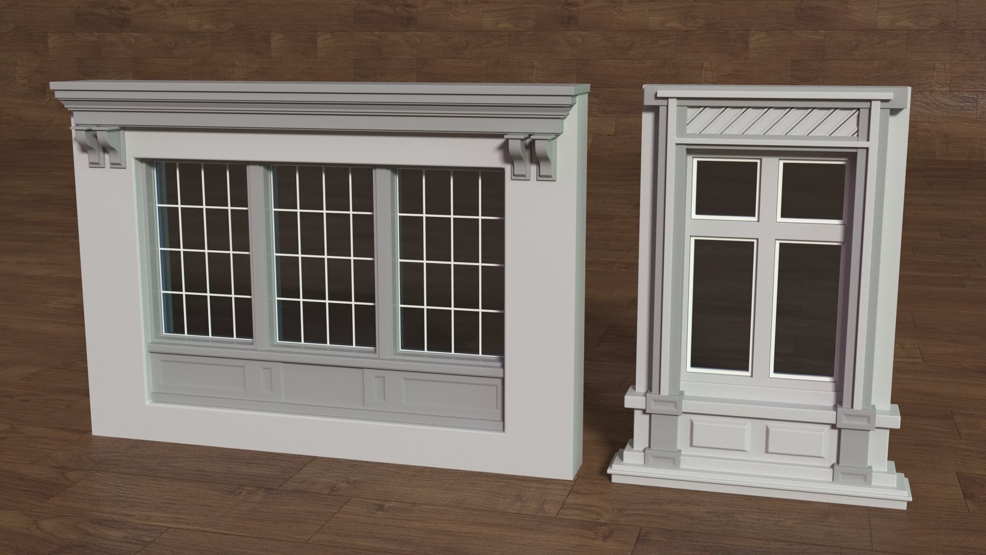 Building Facade Collection 5 - 35 pieces 3D model_7