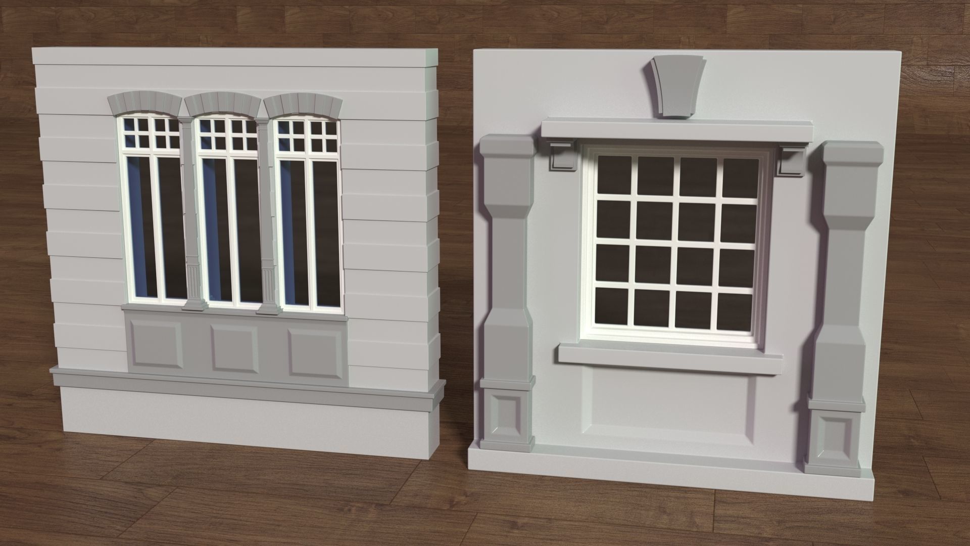 Building Facade Collection 5 - 35 pieces 3D model_8