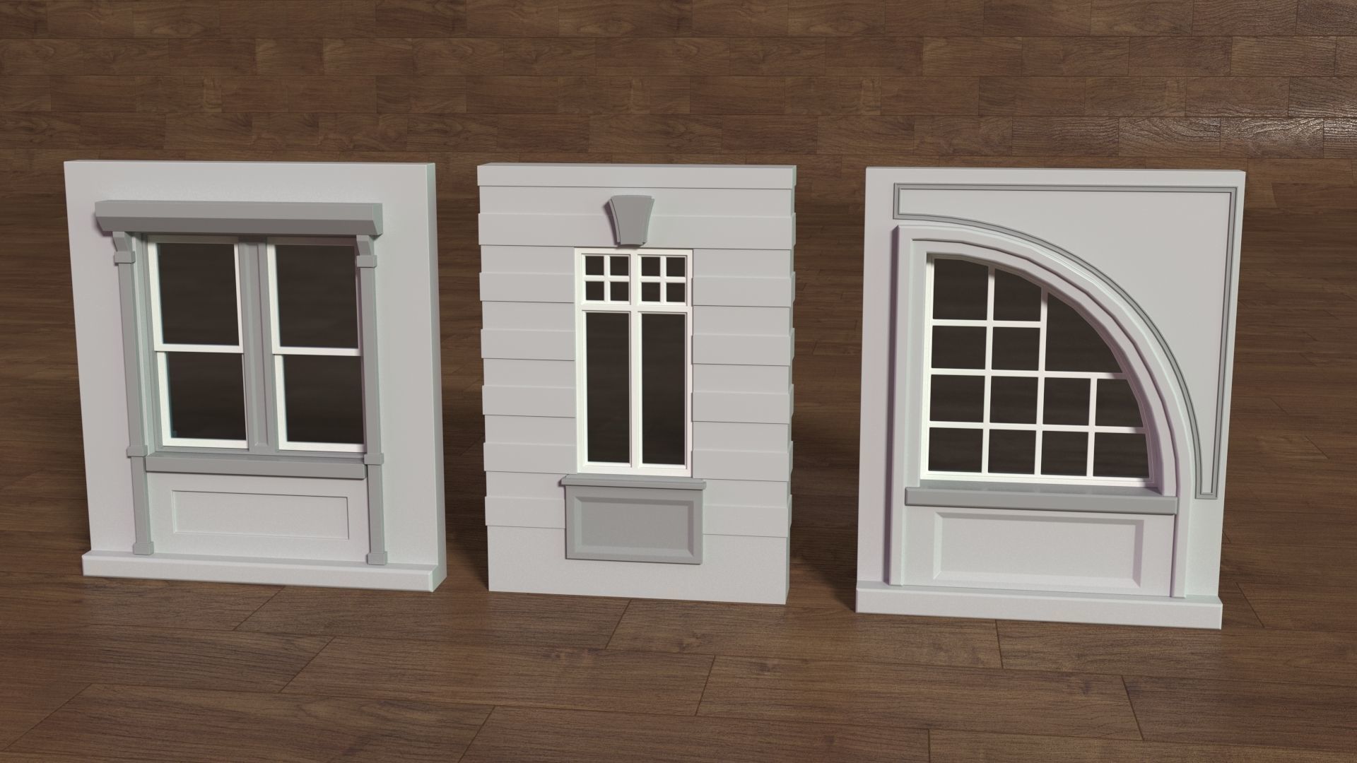 Building Facade Collection 5 - 35 pieces 3D model_12