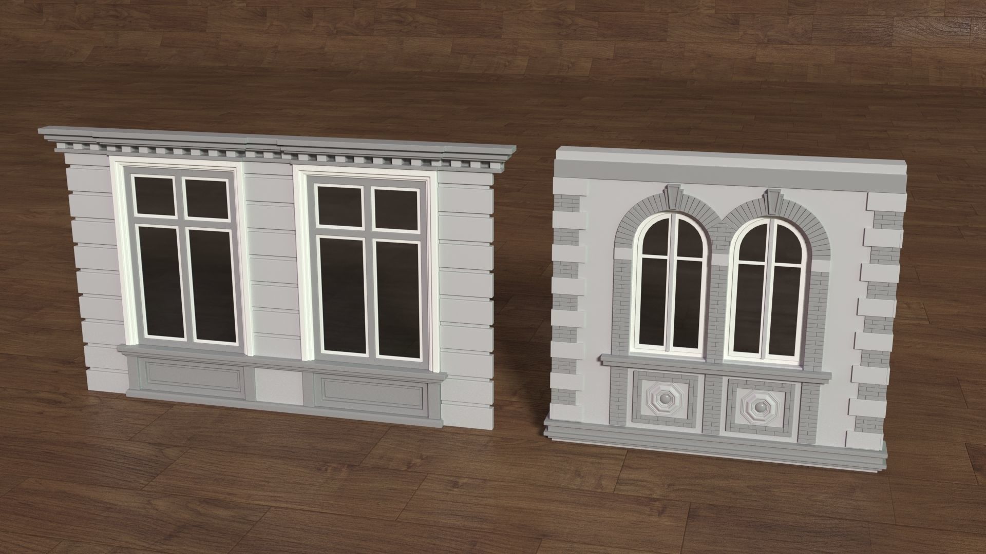 Building Facade Collection 5 - 35 pieces 3D model_4