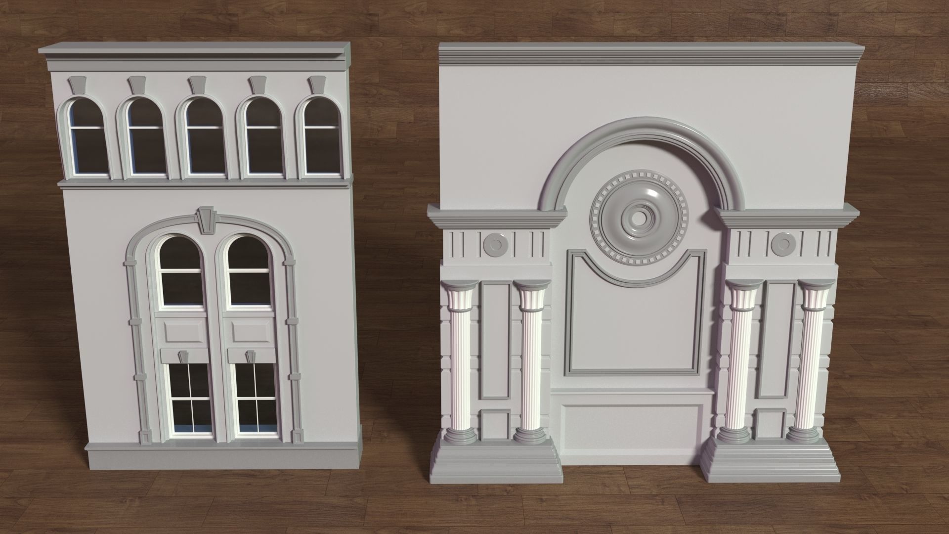 Building Facade Collection 5 - 35 pieces 3D model_2