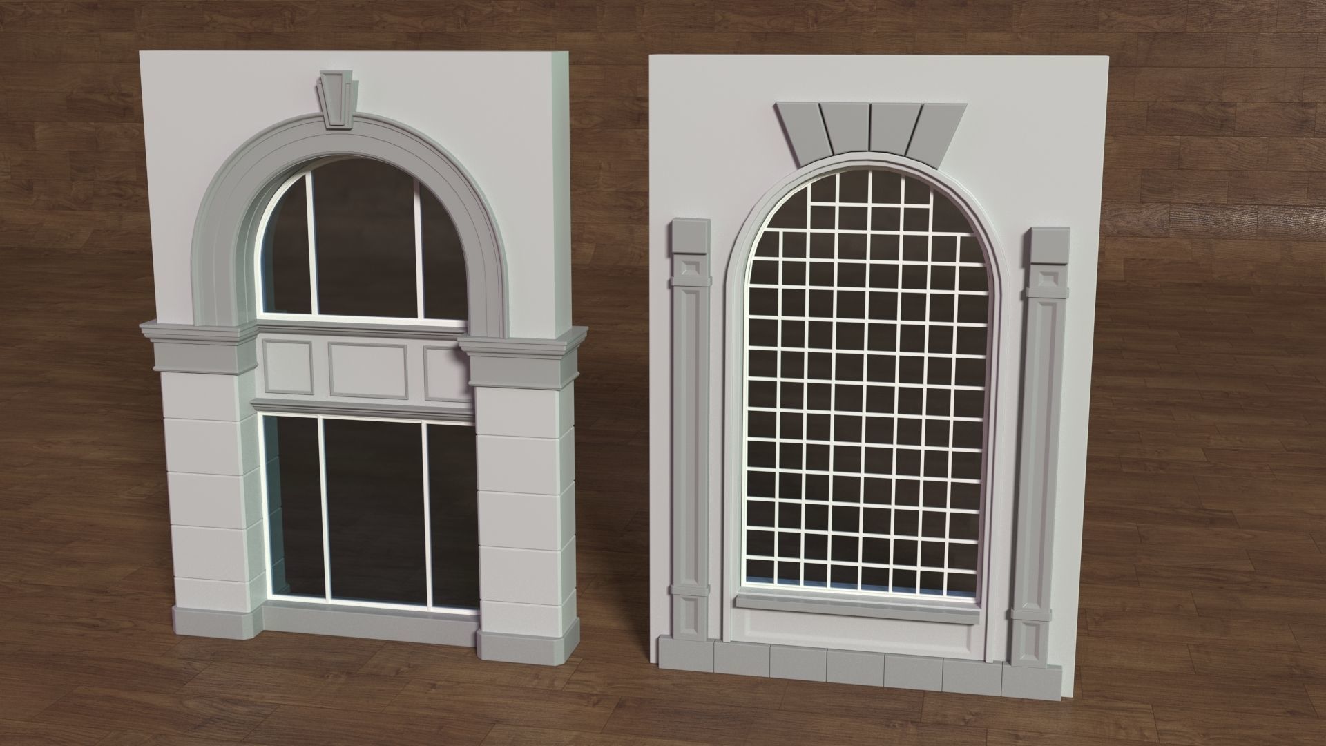 Building Facade Collection 5 - 35 pieces 3D model_9