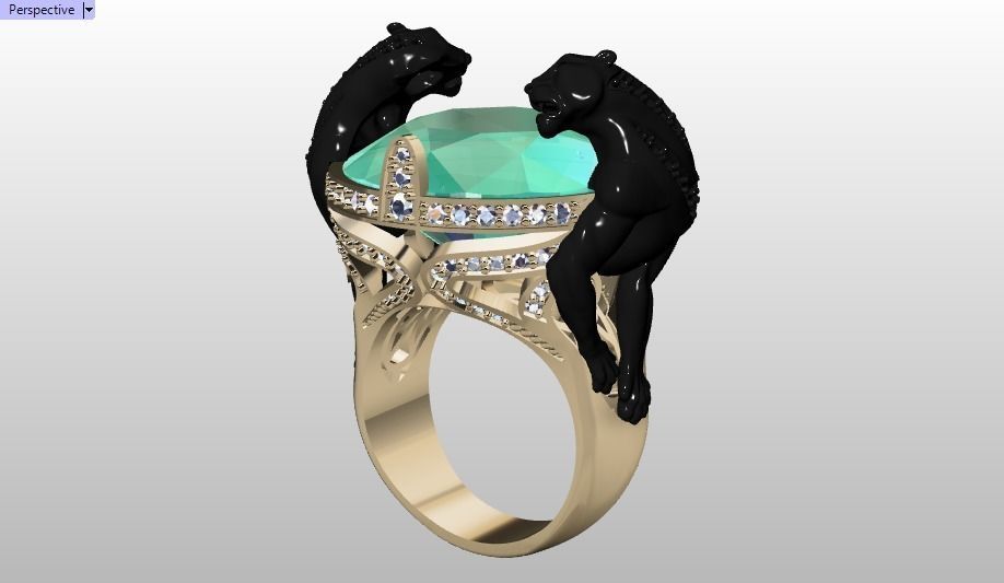 tiger ring 3D print model_21