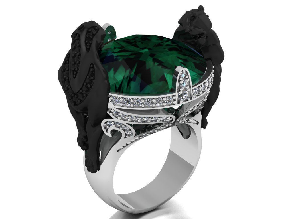 tiger ring 3D print model_8