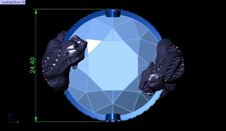 tiger ring 3D print model_10