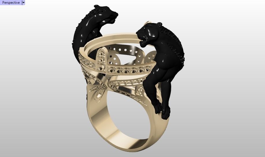 tiger ring 3D print model_23