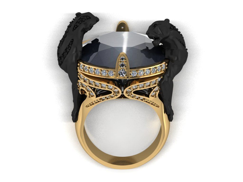 tiger ring 3D print model_14