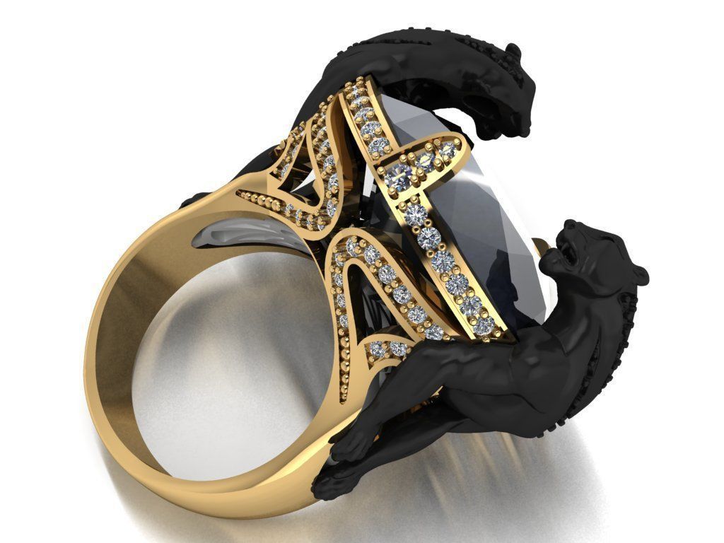tiger ring 3D print model_3
