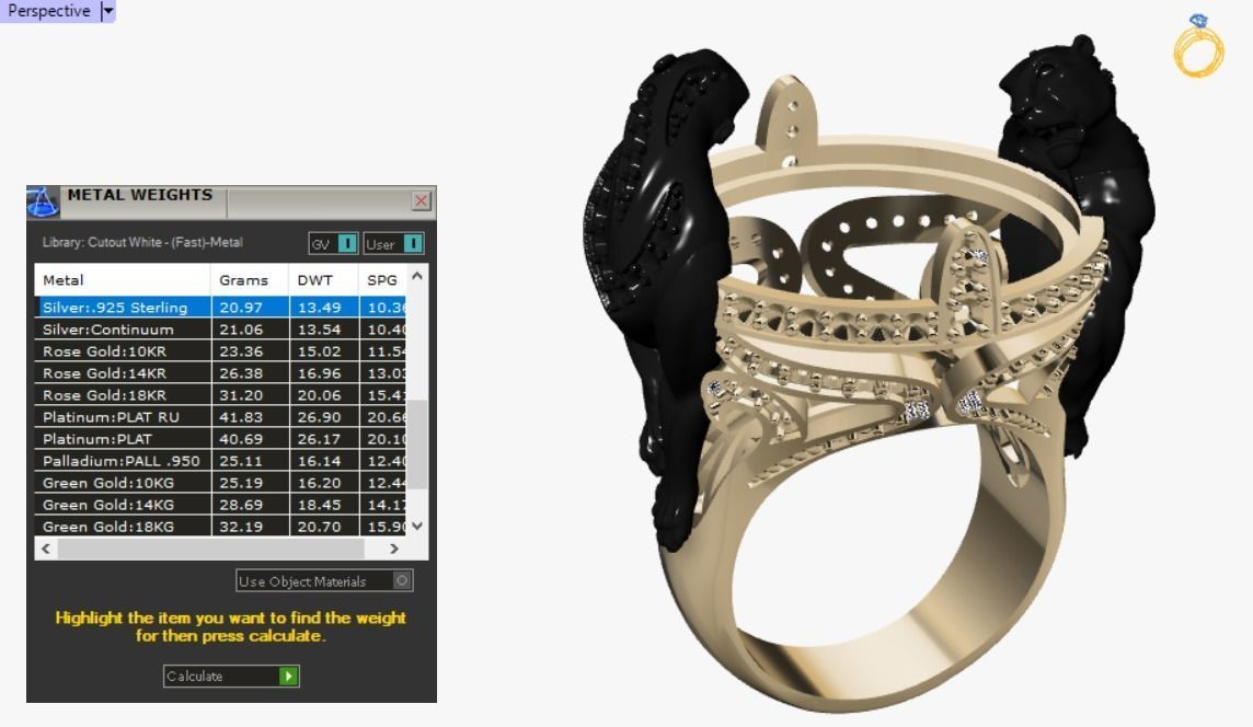 tiger ring 3D print model_6