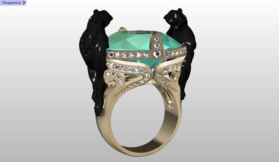 tiger ring 3D print model_20
