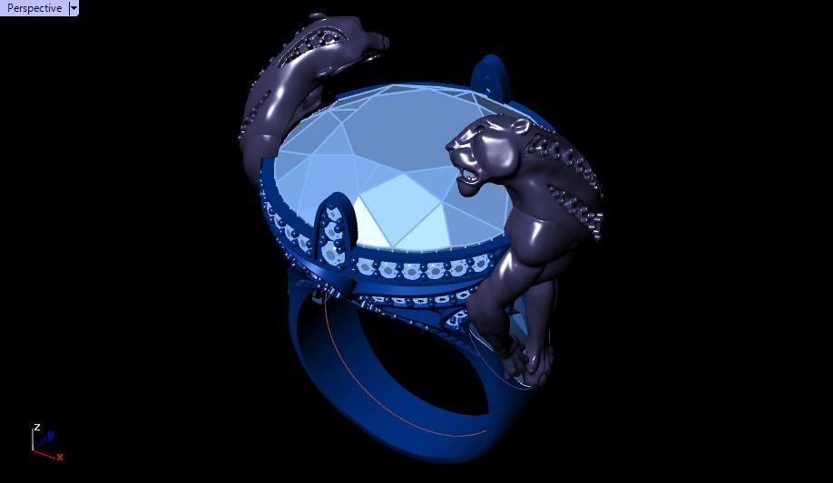 tiger ring 3D print model_18