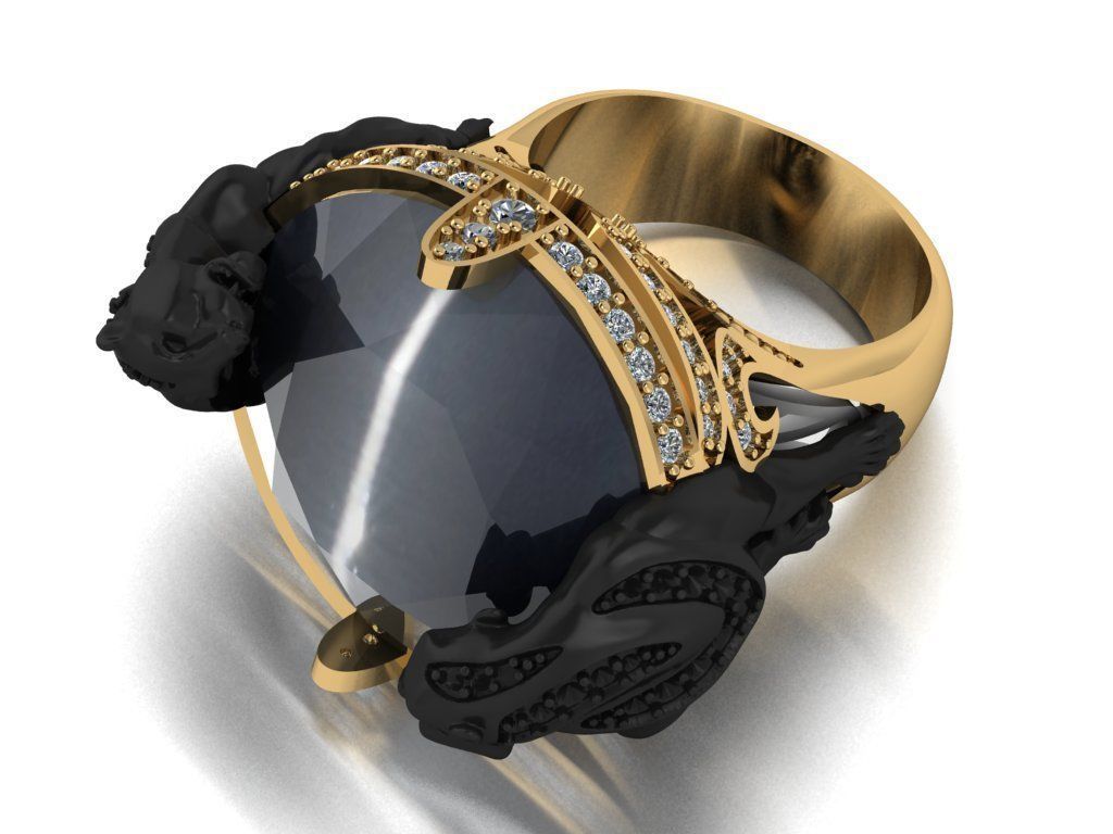 tiger ring 3D print model_13