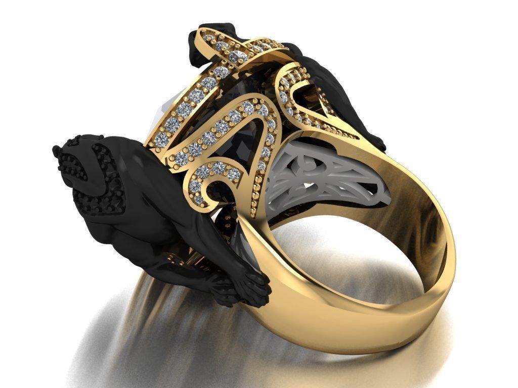 tiger ring 3D print model_2