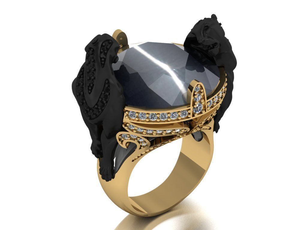 tiger ring 3D print model_4