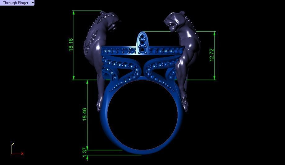 tiger ring 3D print model_9