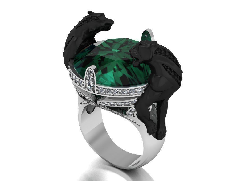 tiger ring 3D print model_5