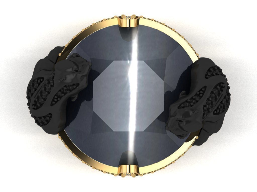 tiger ring 3D print model_12