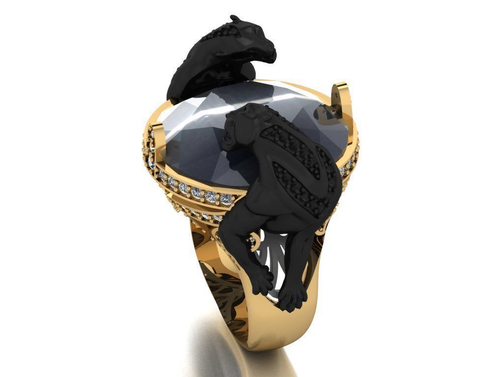 tiger ring 3D print model_17