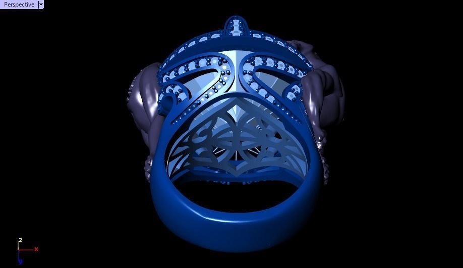 tiger ring 3D print model_19