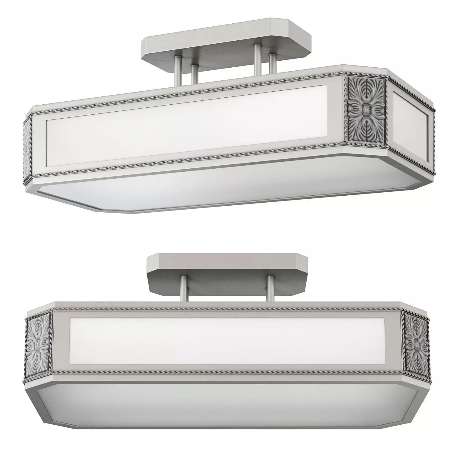 David Duncan Rectangular Victoire Ceiling Light Low-poly 3D model