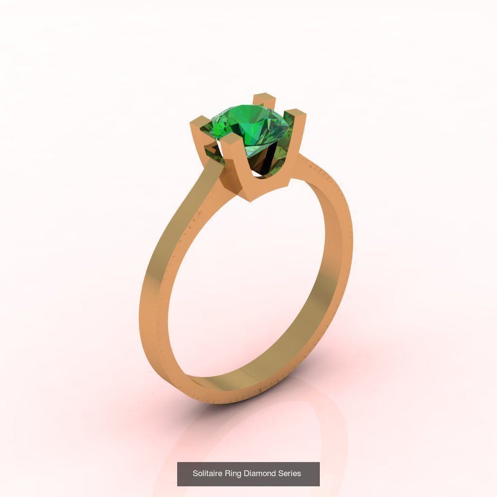 60 Model - Single Stone Diamond Engagement Wedding Ring 3DM 3D 3D Model Collection_22