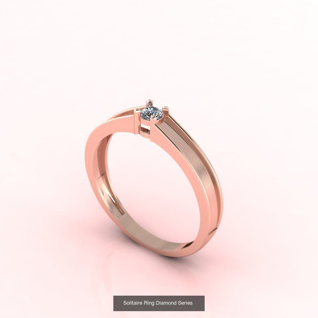 60 Model - Single Stone Diamond Engagement Wedding Ring 3DM 3D 3D Model Collection_44