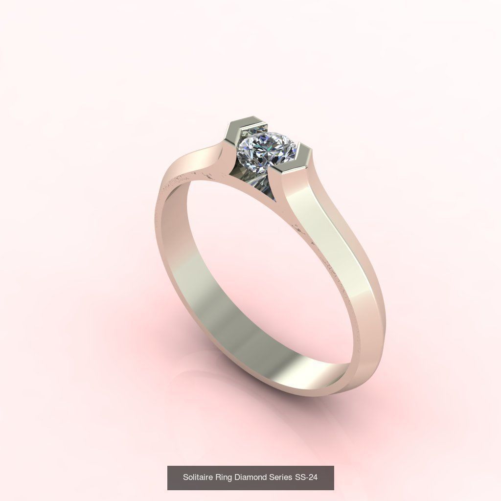 60 Model - Single Stone Diamond Engagement Wedding Ring 3DM 3D 3D Model Collection_60