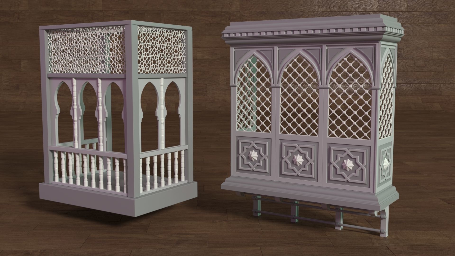 Building Facade Collection 6 - 18 pieces 3D model_3