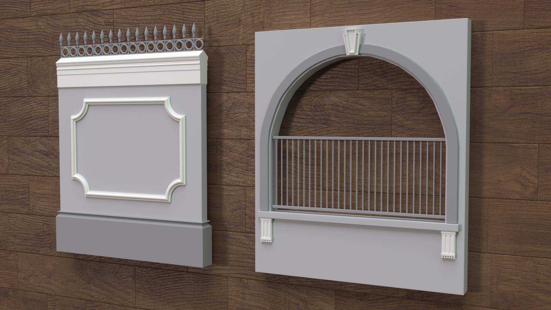 Building Facade Collection 7 - 88 pieces 3D model_26