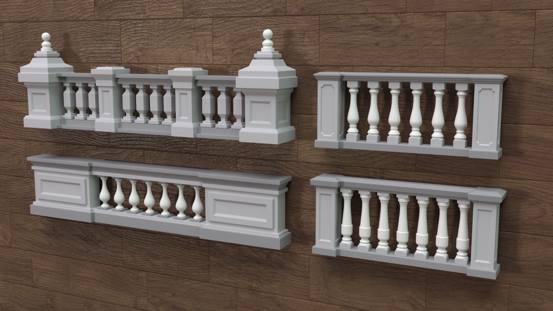 Building Facade Collection 7 - 88 pieces 3D model_18