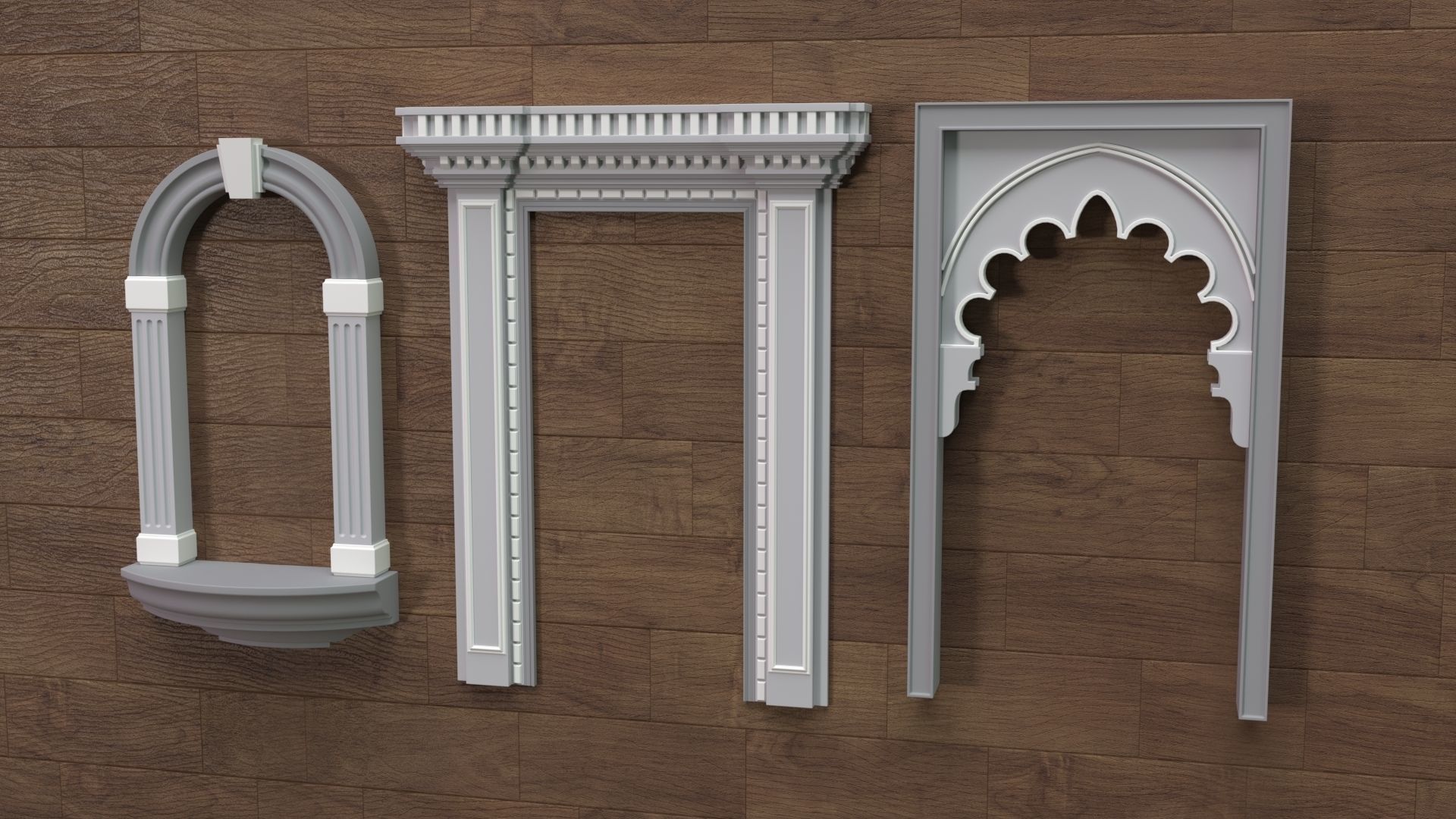 Building Facade Collection 7 - 88 pieces 3D model_11